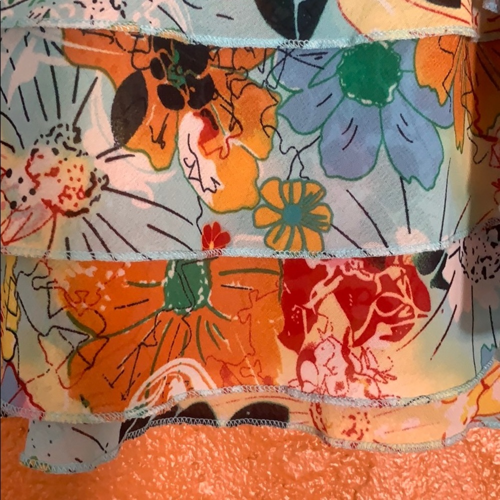 Thalia Sodi Floral Print Flirty Summer Skirt 7/8 - Picture 8 of 8